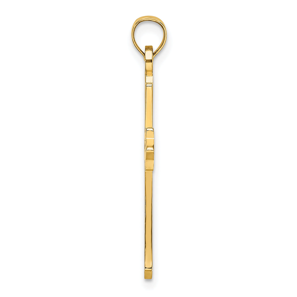 10K Polished and Cut-Out Cross Charm-10K8482