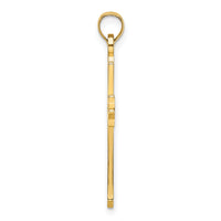 10K Polished and Cut-Out Cross Charm-10K8482