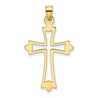 10K Polished and Cut-Out Cross Charm-10K8482