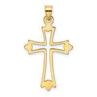 10K Polished and Cut-Out Cross Charm-10K8482