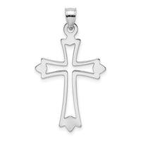 10K White Gold Polished  Cut-Out Cross Charm-10K8482W