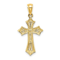 10K Beaded Cross Charm-10K8484