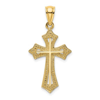 10K Beaded Cross Charm-10K8484