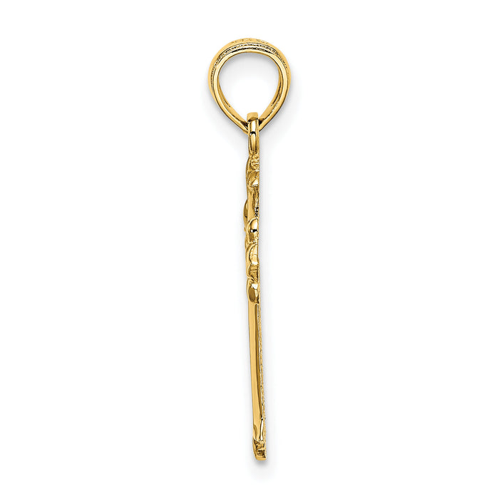 10K Cut-Out Cross Charm-10K8486