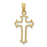 10K Cut-Out Cross Charm-10K8486