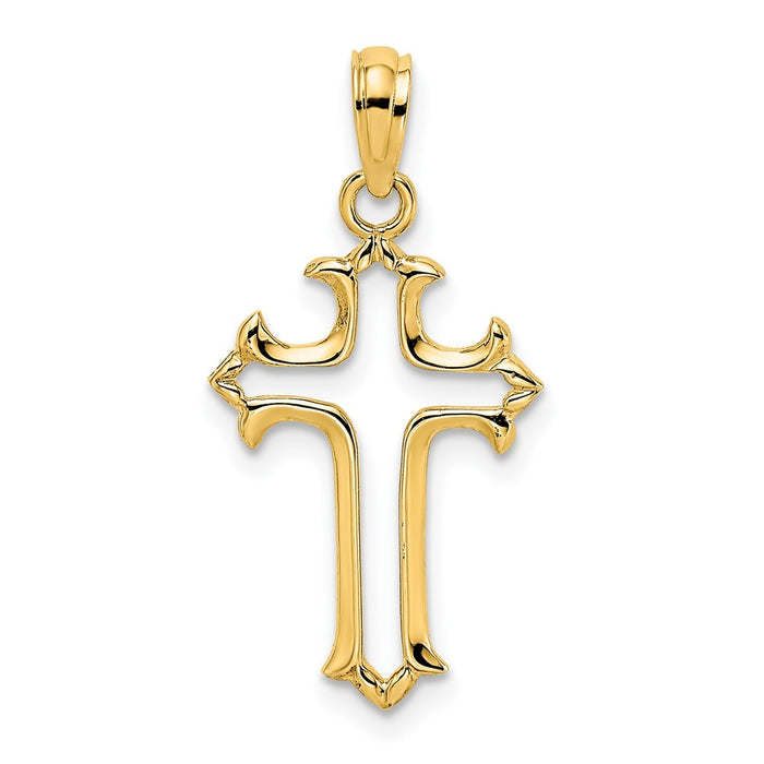 10K Cut-Out Cross Charm-10K8486