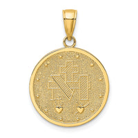 10K Polished and Satin Miraculous Medal Charm-10K8487
