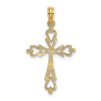 10K Cross Cut-Out w/ Heart Ends Charm-10K8489