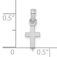 10K White Gold Polished Mini Cross Charm-10K8493W