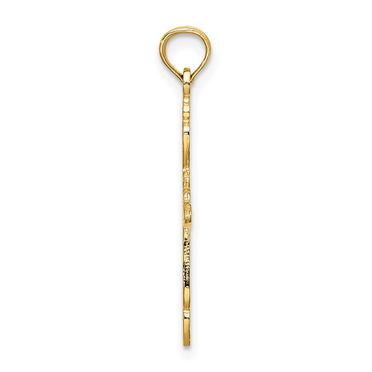 10K Polished Cut-Out Cross Charm-10K8494