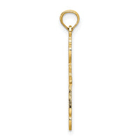 10K Polished Cut-Out Cross Charm-10K8494