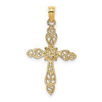 10K Polished Cut-Out Cross Charm-10K8494