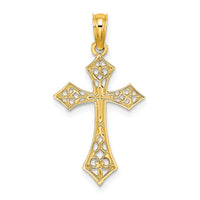 10K Filigree Cross Charm-10K8495