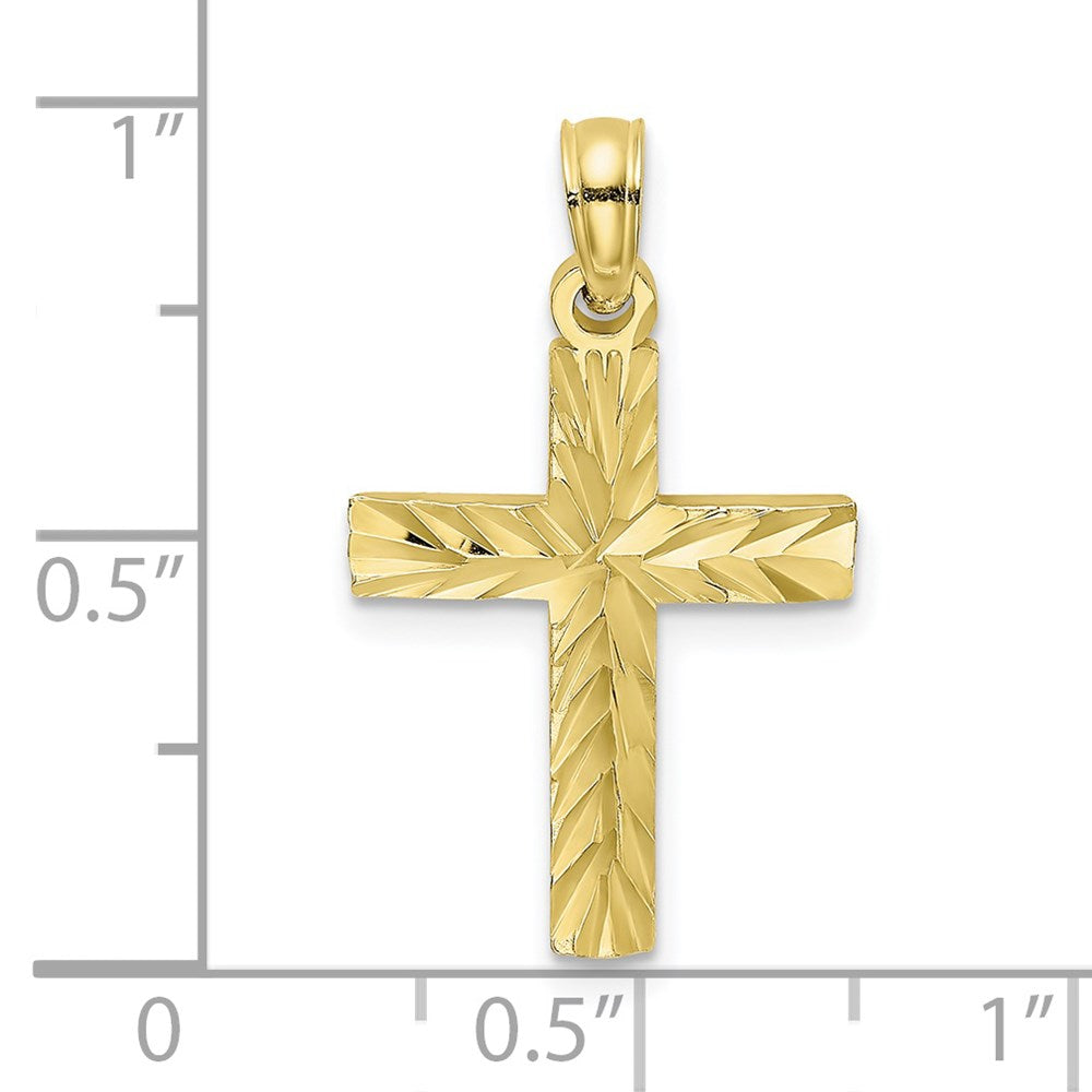 10K D/C Block Cross  Charm-10K8497