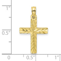 10K D/C Block Cross  Charm-10K8497