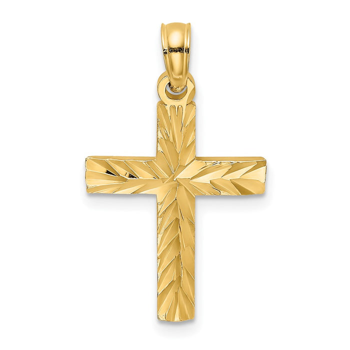 10K D/C Block Cross  Charm-10K8497