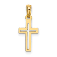 10K D/C Cross Charm-10K8499
