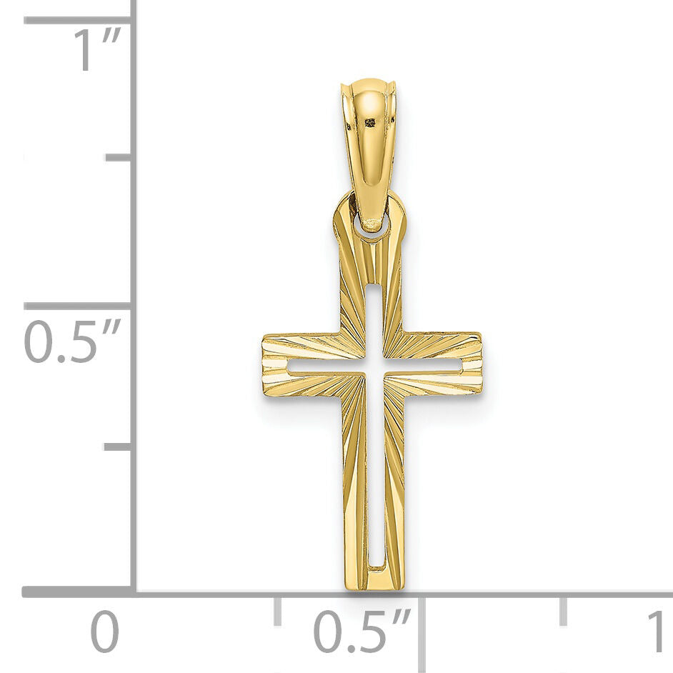 10K D/C Cross Charm-10K8499