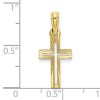 10K D/C Cross Charm-10K8499