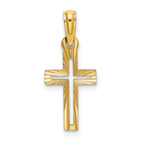 10K D/C Cross Charm-10K8499