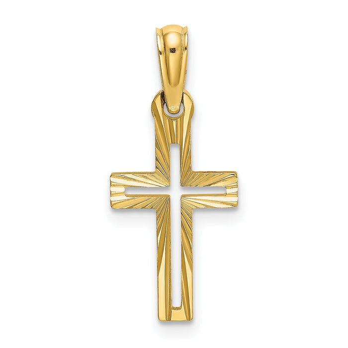 10K D/C Cross Charm-10K8499