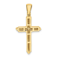 10K Polished Cross Charm-10K8501