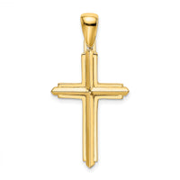 10K Polished Cross Charm-10K8501