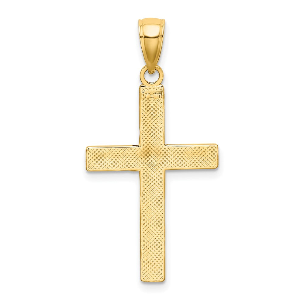 10k Tubular Cross Pendant-10K8502