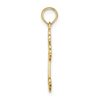 10K Lace Center Budded Cross Charm-10K8506