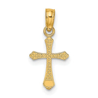 10K Textured Mini Cross Charm-10K8510