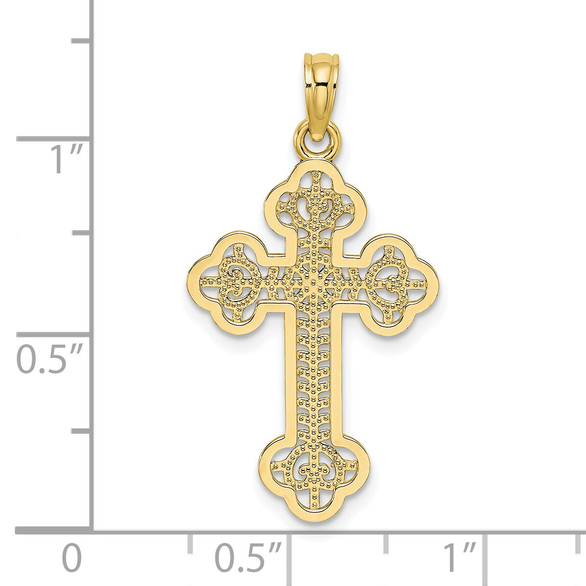 10K Cut-Out Design Cross Charm-10K8512
