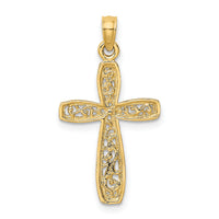 10K Cross w/ Filigree Center Charm-10K8515
