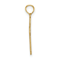 10K D/C w/ Beaded Edge Cross Charm-10K8526