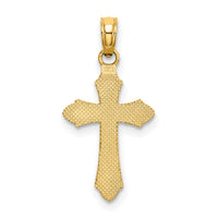 10K D/C w/ Beaded Edge Cross Charm-10K8526