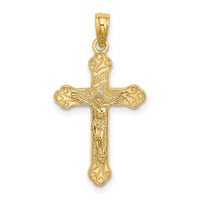 10K Inri Crucifix W/ Scroll Tips Charm-10K8531