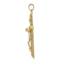 10K Textured Crucifix Charm-10K8532