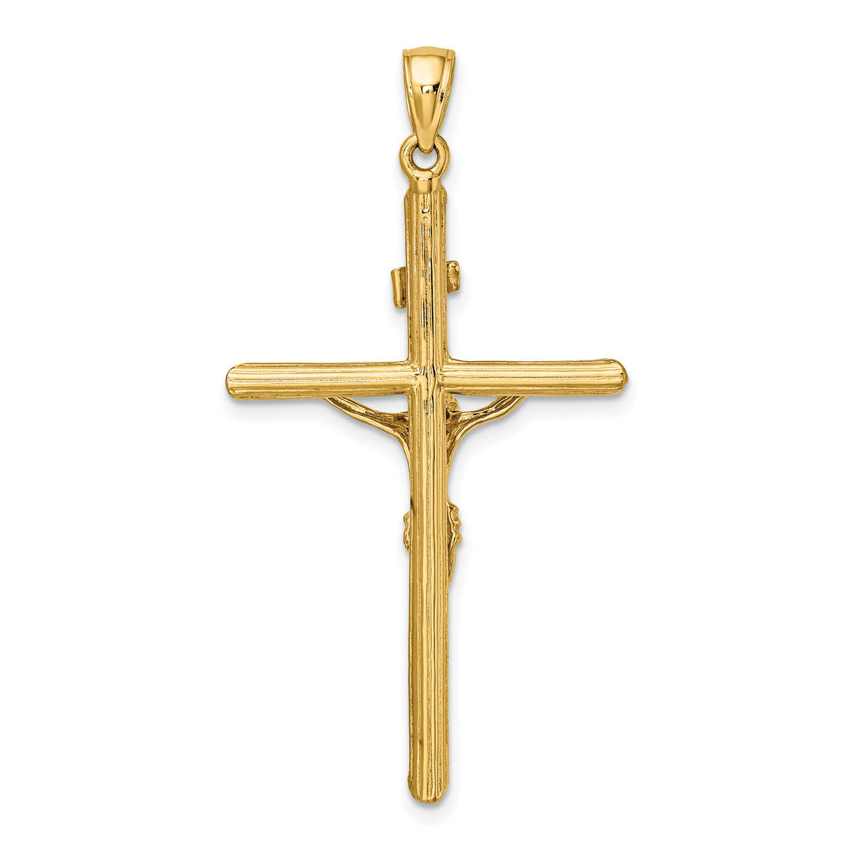 10K Textured Crucifix Charm-10K8532