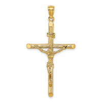 10K Textured Crucifix Charm-10K8532