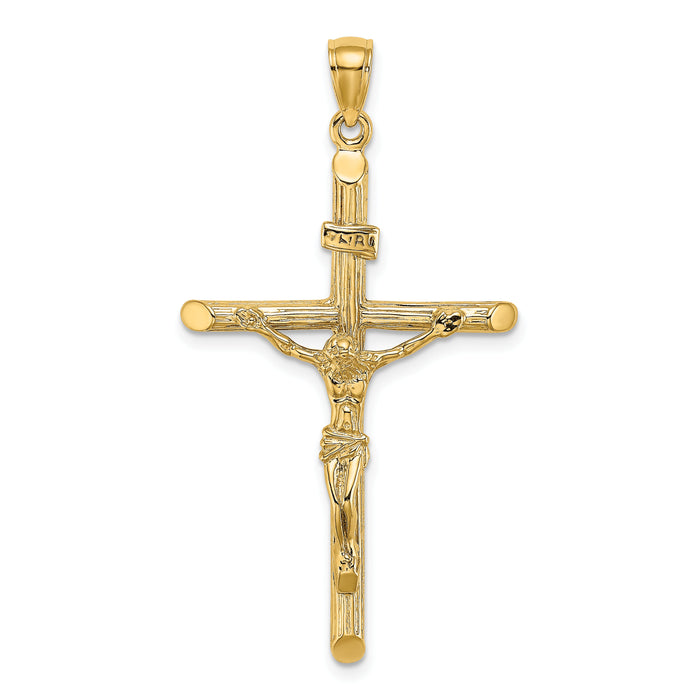 10K Textured Crucifix Charm-10K8532