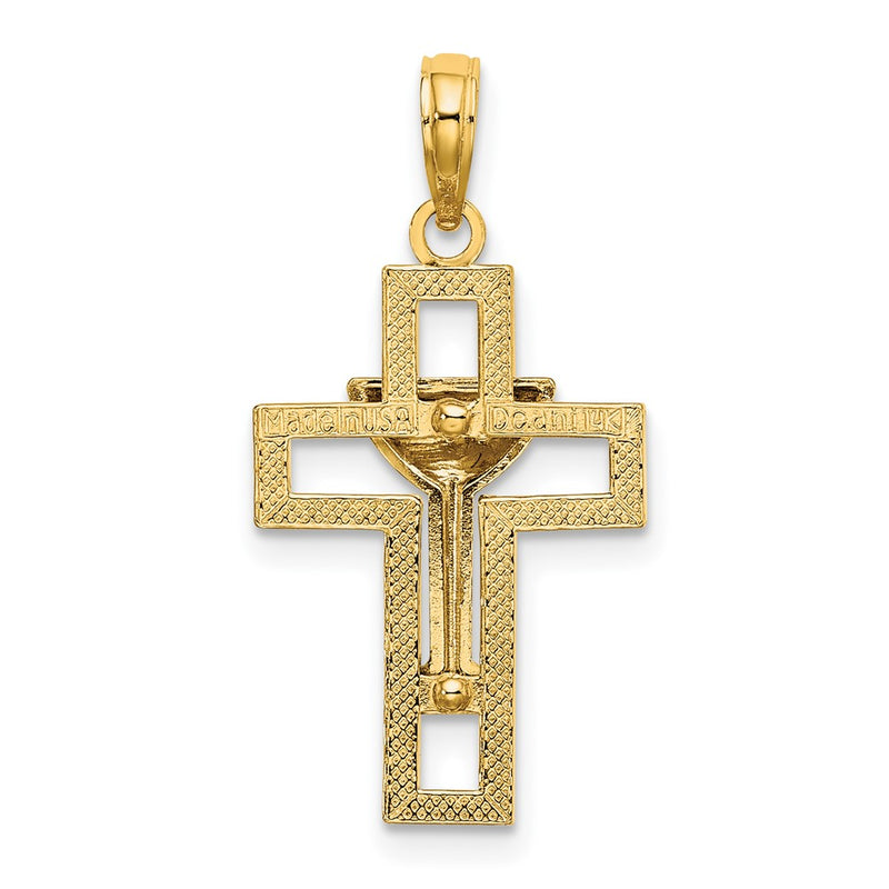 10K Polished Cross W/ Communion Cup Charm-10K8546