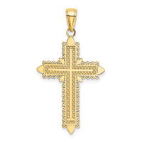 10K w/ Lace Border Cross Charm-10K8550