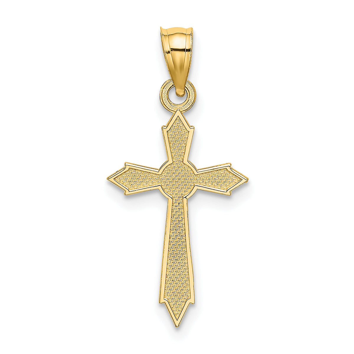 10K w/ Engraved Edges Cross Charm-10K8553