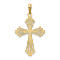 10K Cross w/ Heart Center Charm-10K8562