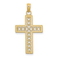 10k D/C Filigree Cross Pendant-10K8568