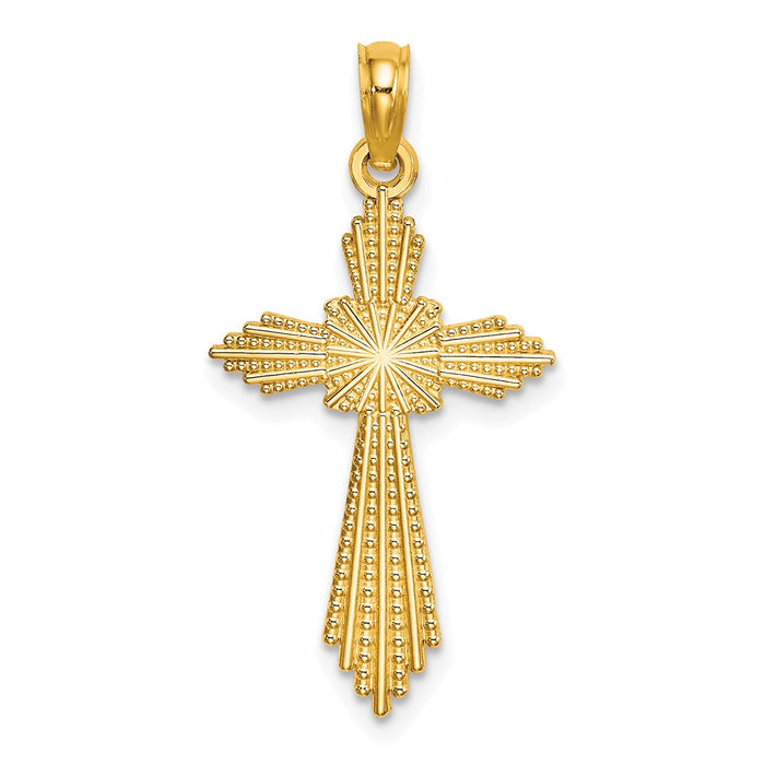 10K w/ Pointed Ends Fancy Cross Charm-10K8570