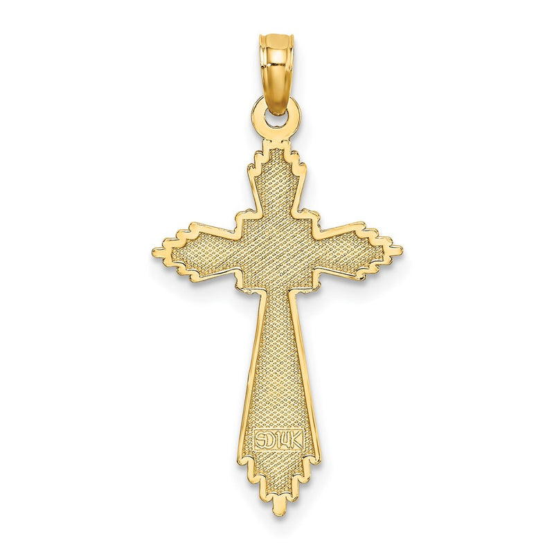 10K Fancy D/C Cross Charm-10K8571