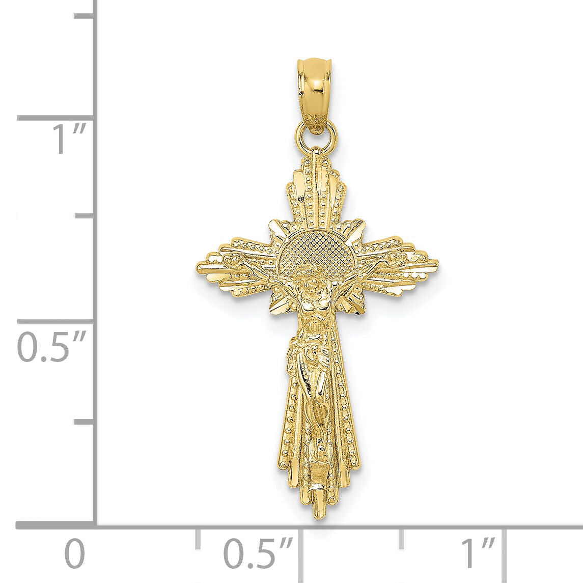 10K D/C Crucifix Charm-10K8573