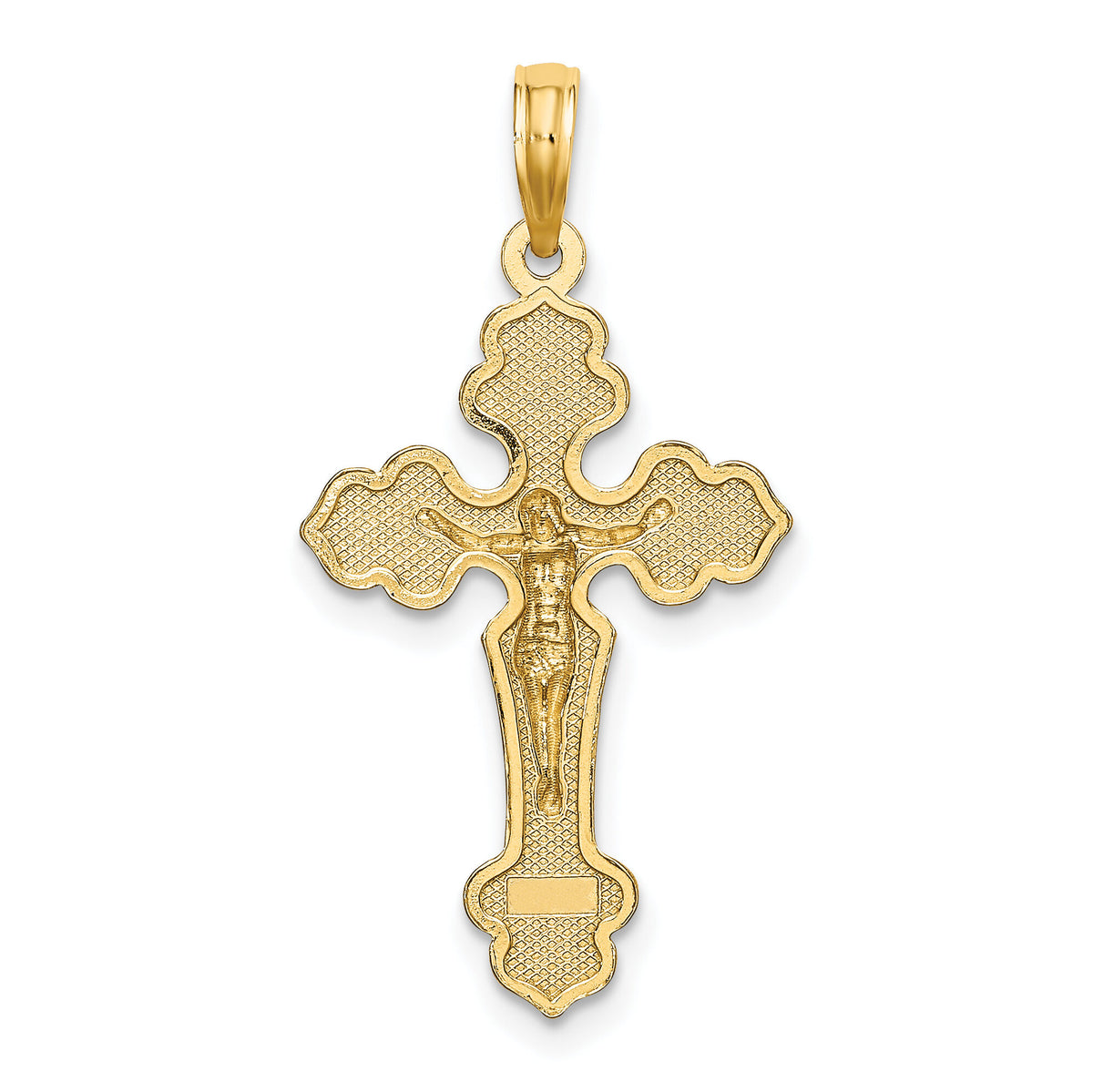 10K Crucifix W/ Fancy Tips Charm-10K8577