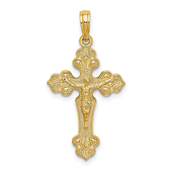10K Crucifix W/ Fancy Tips Charm-10K8577