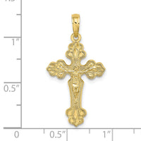 10K D/C Crucifix W /Fancy Tips Charm-10K8578